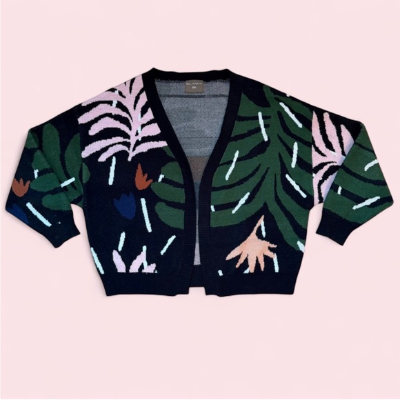 Anthropologie Bel Kazan Wool Blend Floral Print Cardigan - Picture 2 of 16